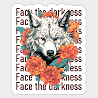 Wolf - Face the darkness Sticker